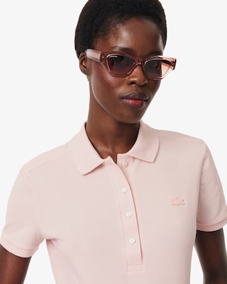 Women's L.12.D Slim Fit Stretch Mini Piqu&eacute; Polo