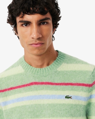 Men's Striped Alpaca Wool Sweater