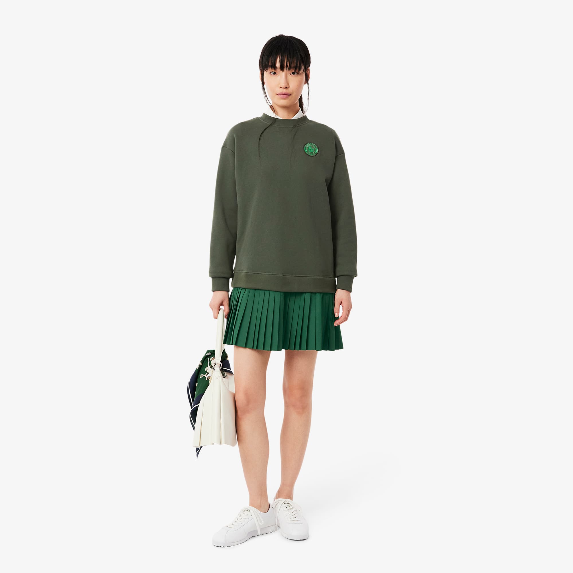 green emerald velvet dress Lacoste Green Polo Dress