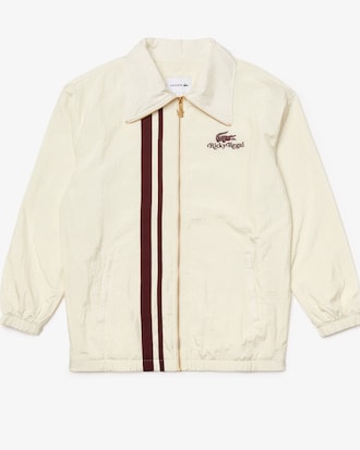 Chamarra para hombre Lacoste x Ricky Regal en nailon con cierre y bandas en contraste
