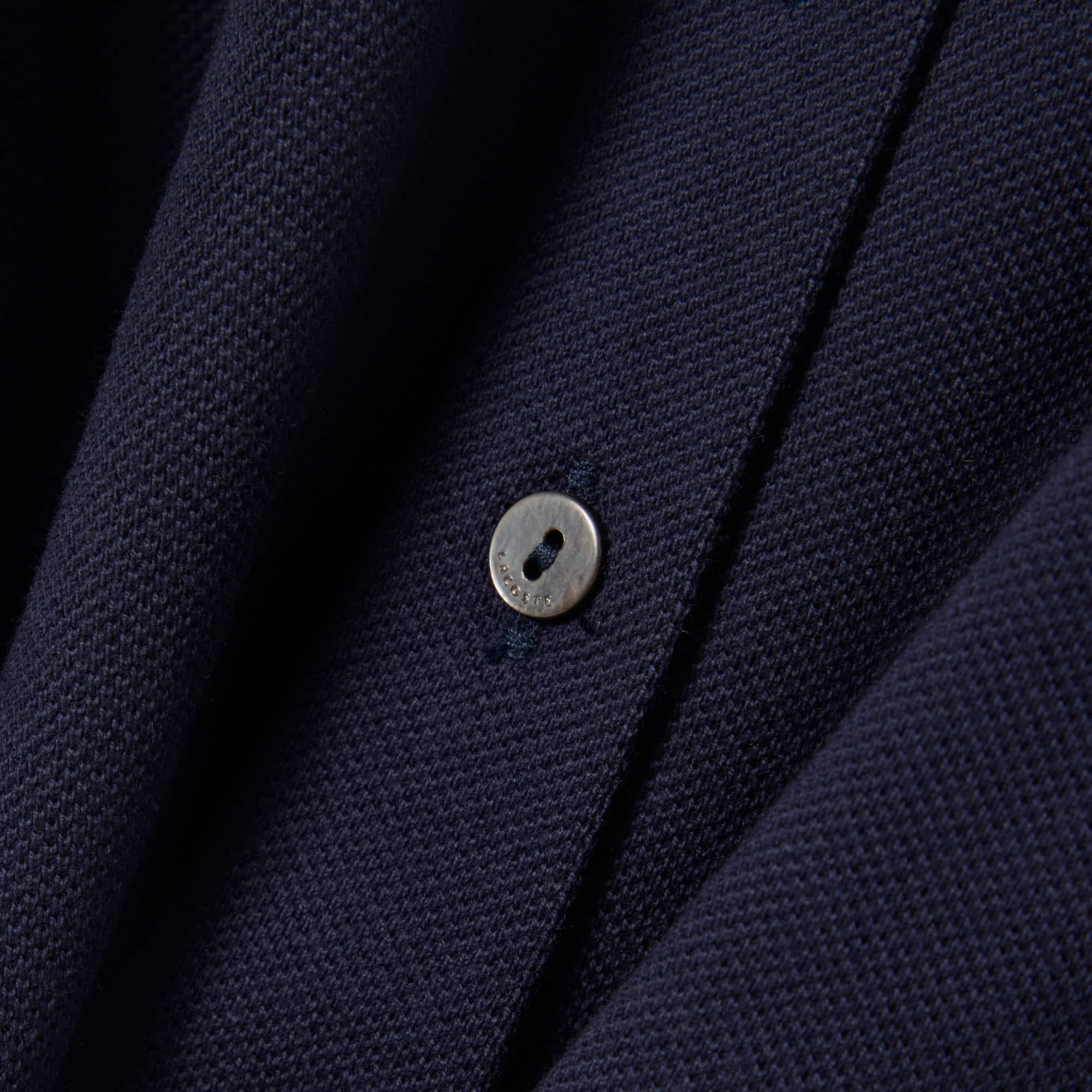 Flared Badge Accent Petit Piqué Dress