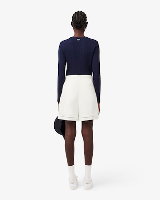 Oversized Fluid Linen Blend Bermuda Shorts