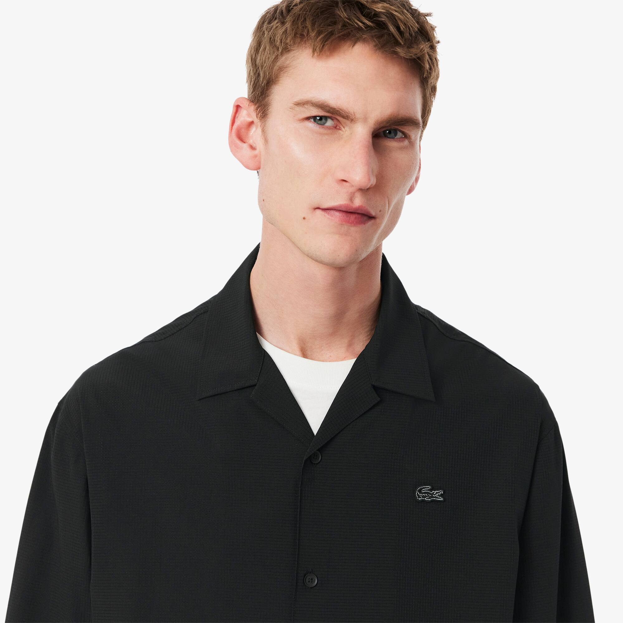 Men's Lightweight Relaxed Fit Perforated Shirt - Button Down