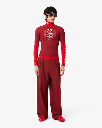 Runway High Neck Printed Stretch T-shirt