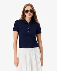 Polo De Mini Piqu&eacute; El&aacute;stico L.12.D De Corte Slim Para Mujer