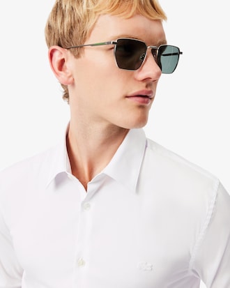 Camisa Para Hombre Slim Fit De Popel&iacute;n El&aacute;stico