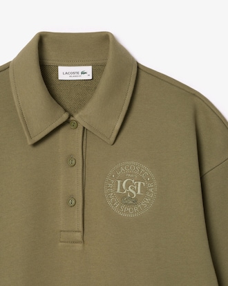Women's Embroidered Fleece Polo Sweatshirt