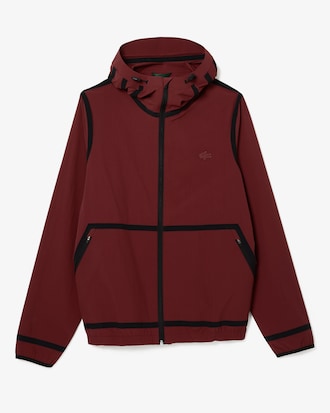 Chamarra ligera con cierre y gorro para hombre