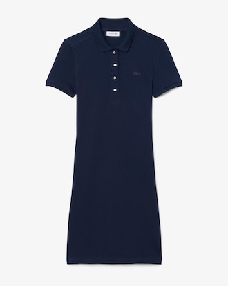 Women's Slim Fit Stretch Mini Piqu&eacute; Polo Dress