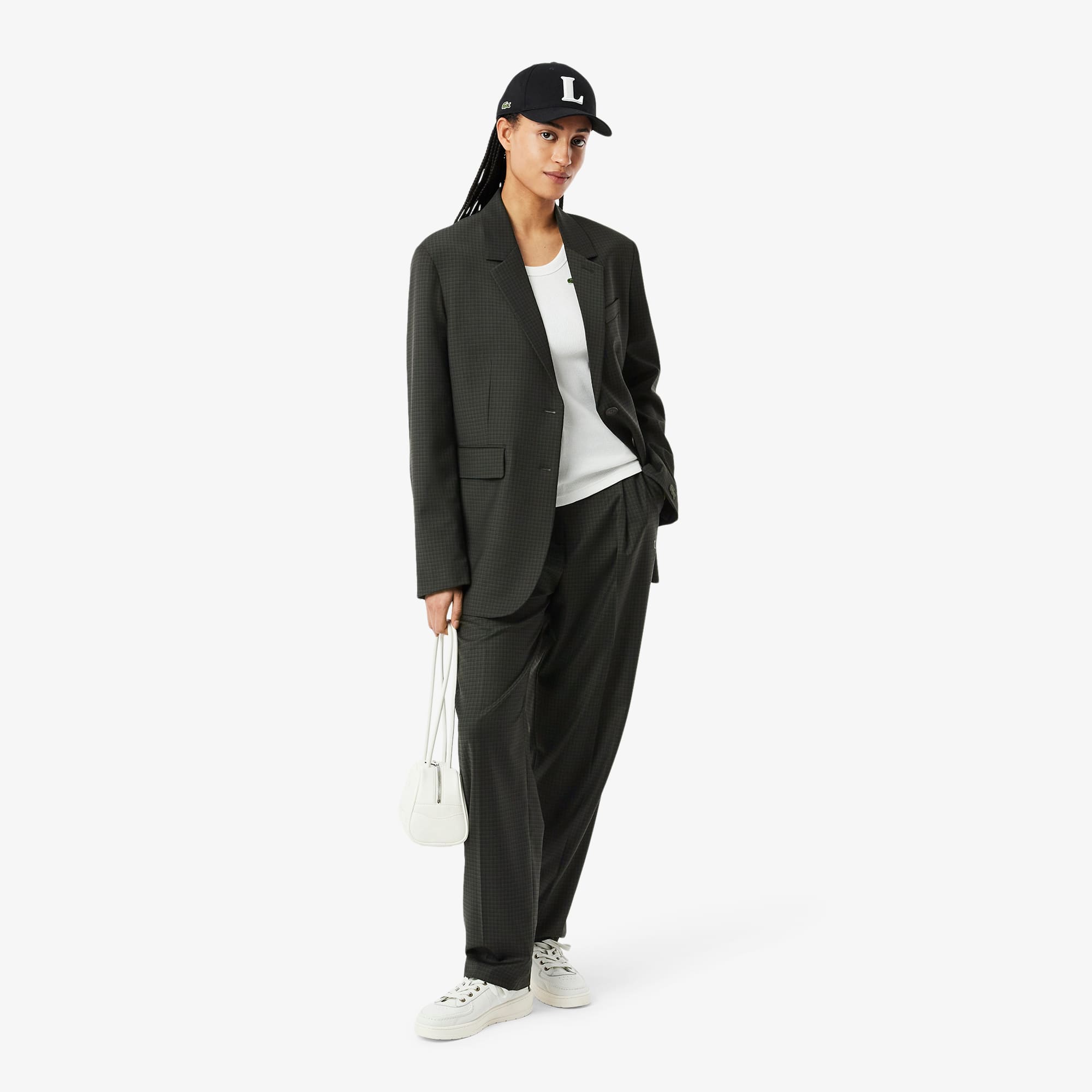 Women's Wool Blend Checked Blazer - All Women's Clothing - New In