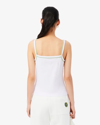 Contrast Accent Cotton Tank Top