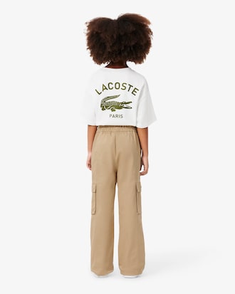 Girls' Cotton Twill Cargo Pants
