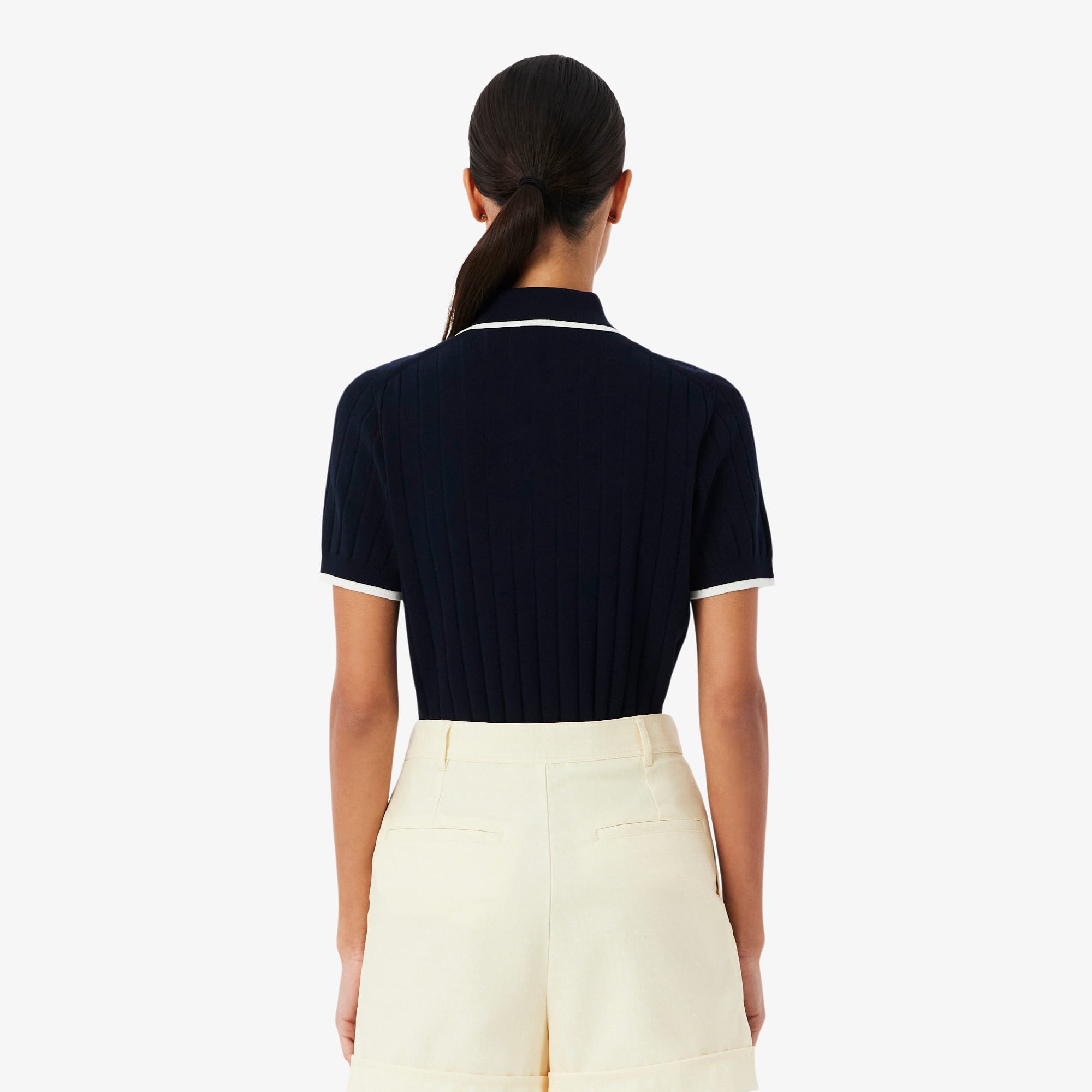 Women's Short Sleeve Polo Collar Golf Sweater
