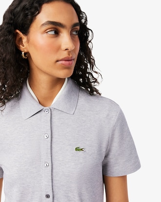 Stretch Piqu&eacute; Polo Collar Romper