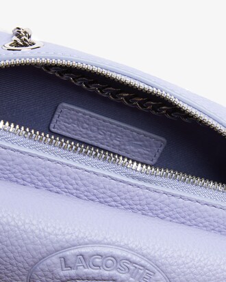 Mini sac &agrave; bandouli&egrave;re zipp&eacute; Croco Crew en cuir grain&eacute;