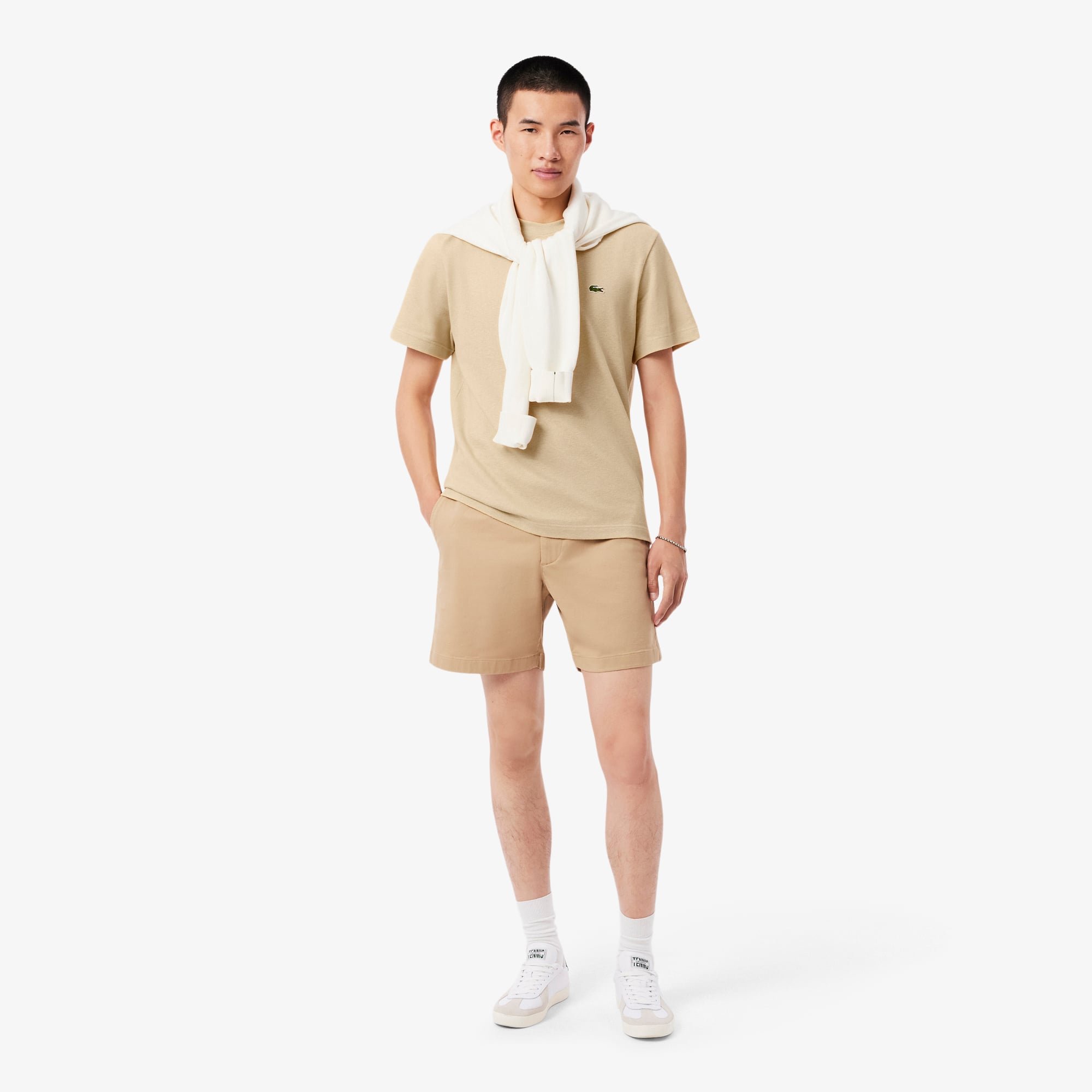 Heavy Cotton and Linen Piqué T-Shirt - T-shirts - New In 2026