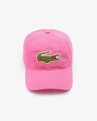 Gorra con l&iacute;nea a contraste y cocodrilo oversized de algod&oacute;n para hombre