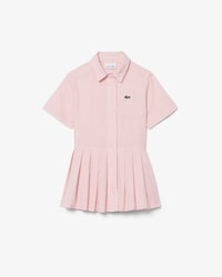 Poplin Pleat Skirt Shirt Dress