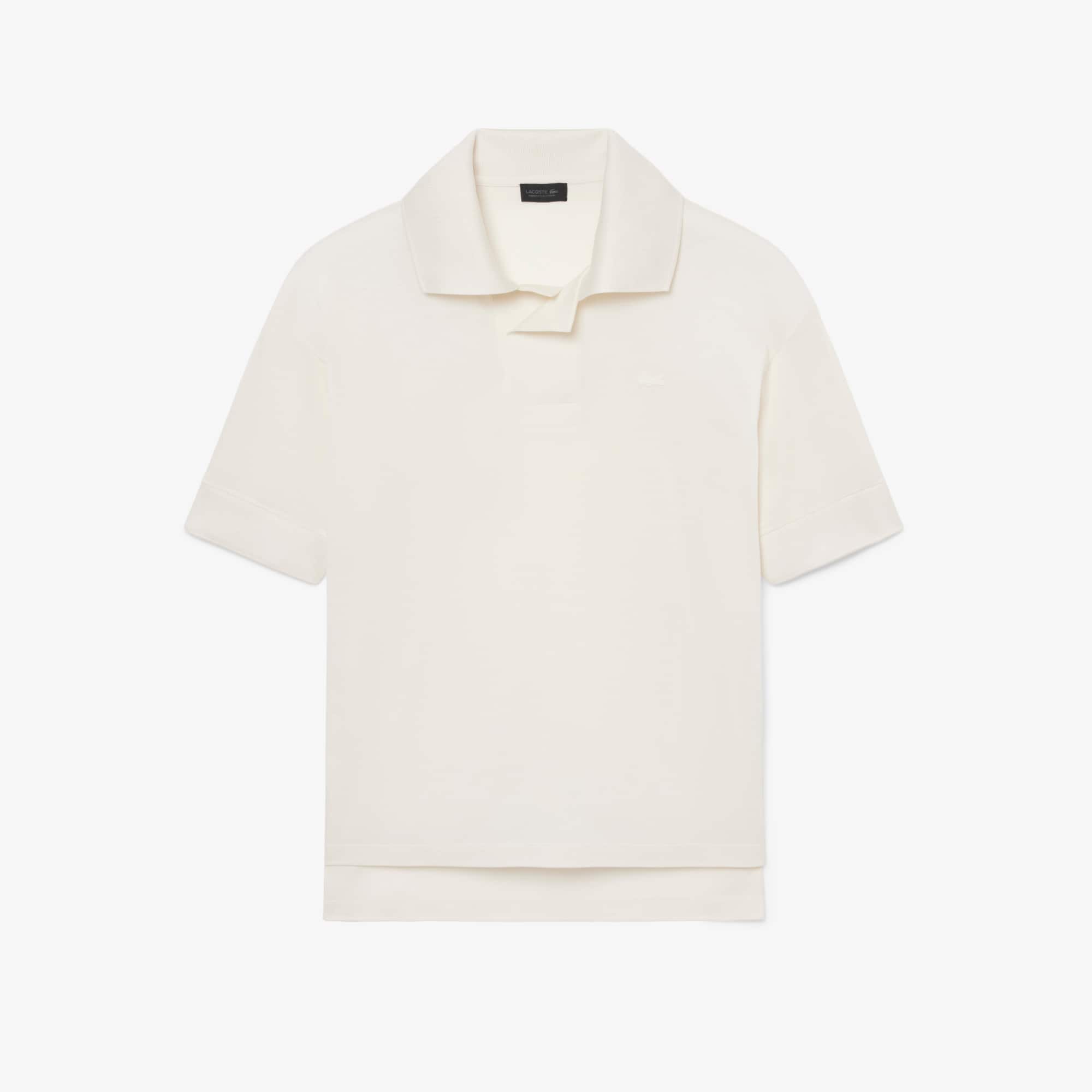 Runway Oversized Silk Piqué Polo Shirt