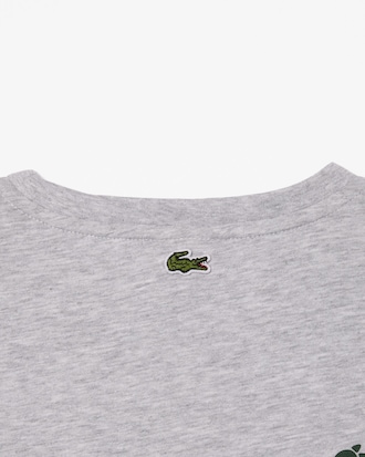 Kids' Crocodile Print Cotton T-Shirt