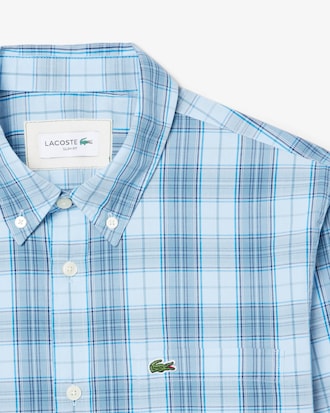 Chemise stretch avec imprimé à carreaux