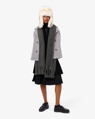 Women's Fringed Wool Scarf