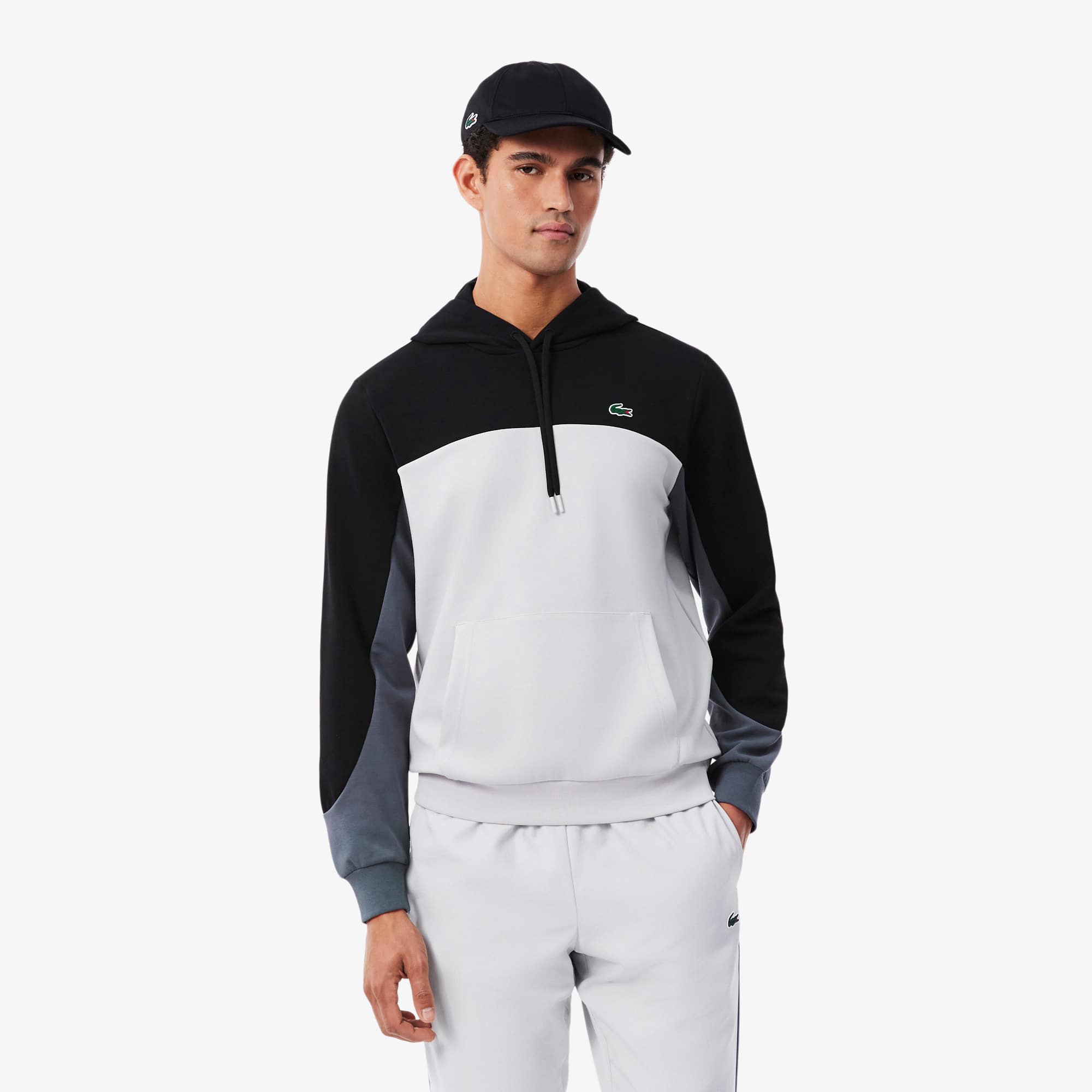 Sport Zipped Color-Block Hoodie