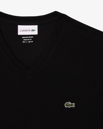 T-shirt homme à col en V en jersey de coton pima