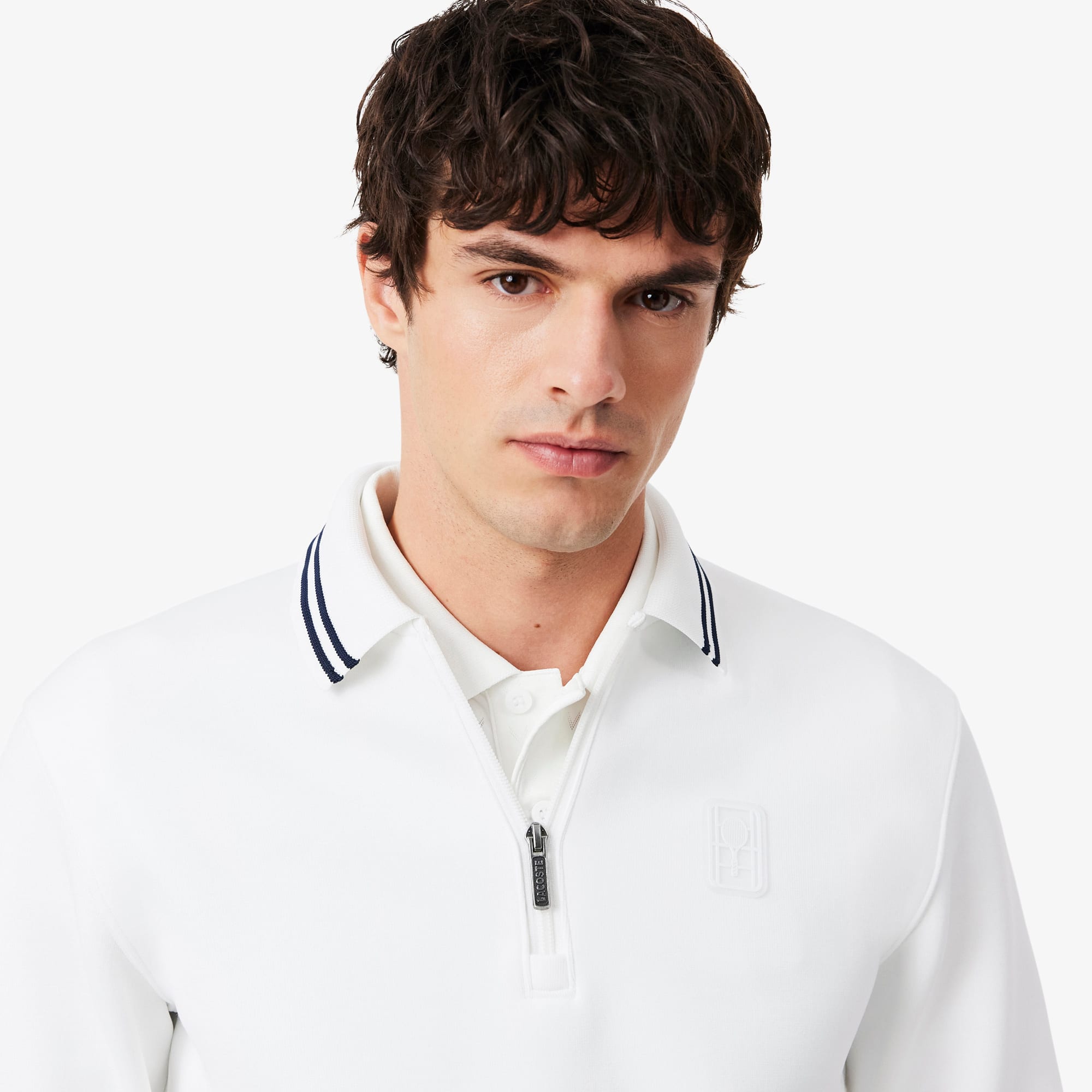 Tennis Heritage Polo Collar Zipped Sweatshirt - Sweaters