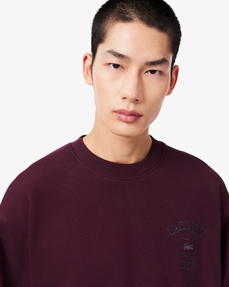 Embroidered Fleece Crew Neck Sweatshirt