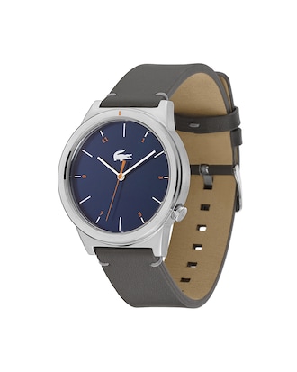 Men's Motion Watch with Grey Leather Strap