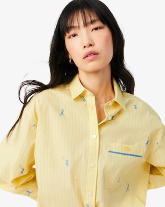 Oversized Shirt with Motifs