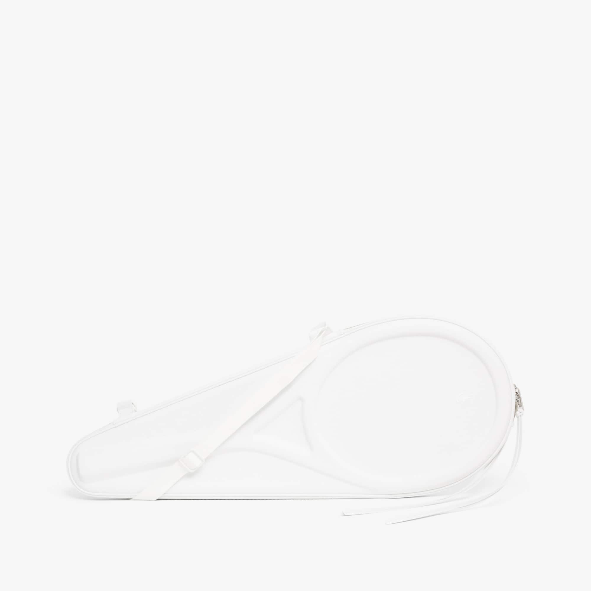 Lacoste Runway Large Leather Racket Bag - One Size In White