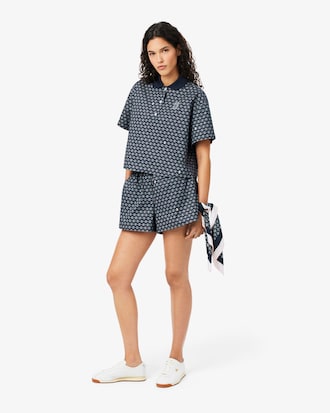 Tennis Print Poplin Scarf