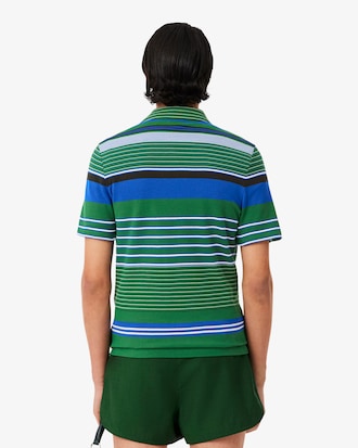 Runway Slim Fit Striped Piqu&eacute; Polo Shirt