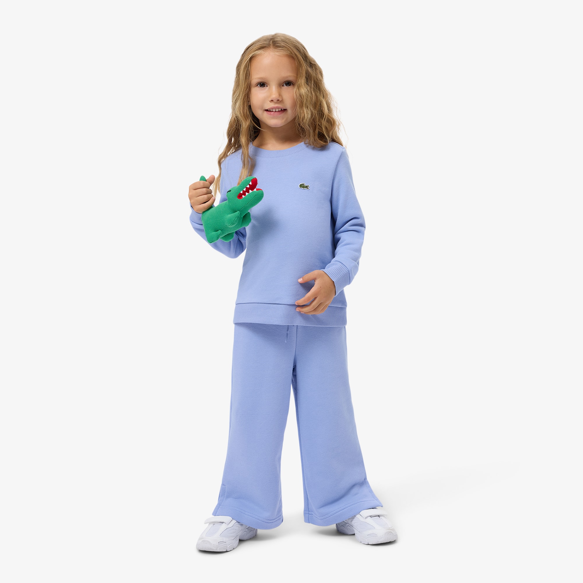 Lacoste Girls' Flared Leg Fleece Sweatpants - 6 Years In Multi