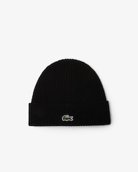 Gorro De Lana Cardada De Punto Acanalado