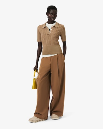 Runway Wide Fit Wool Blend Pants