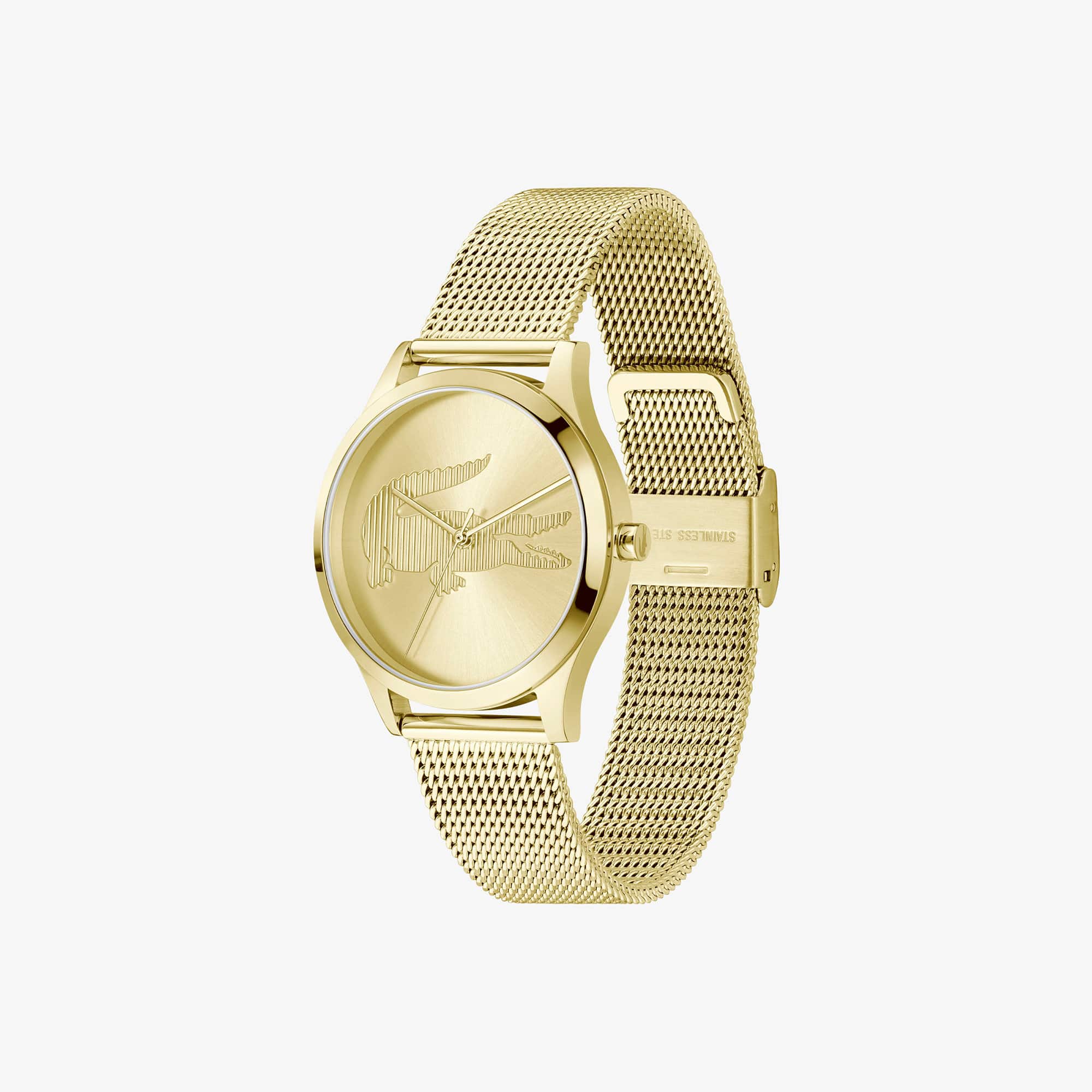 NWT Lacoste Gold Dial Watch Stainless Steel Bracelet Full Set Croc Logo ✨ Lacoste Watches Gold Lacoste Valencia Vintage Women main image 4