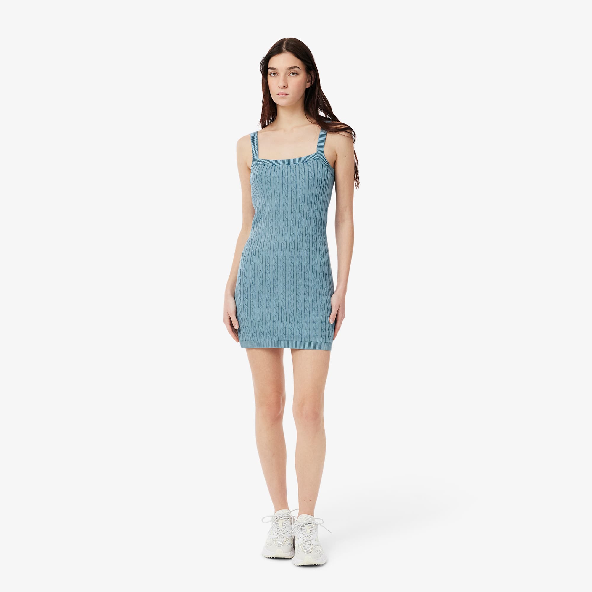 Women's Wash Effect Cable Knit Dress - Dresses - New In 2026 | Lacoste