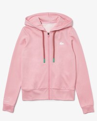 Women's Lacoste SPORT Hooded Zippered Jacquard Jacket