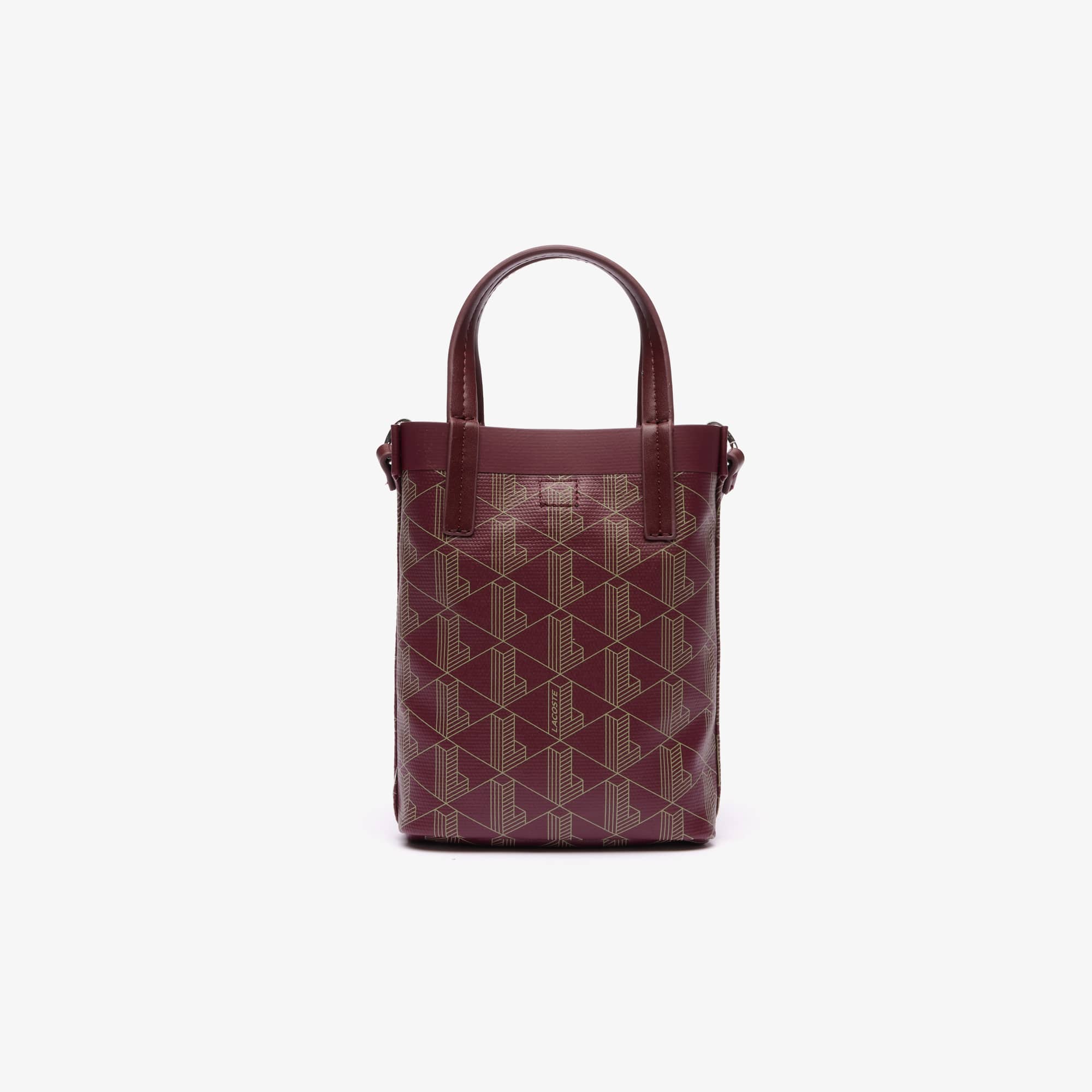 ★LACOSTE★ Women's Easy Tote Crossbody Bag Brown NF3869Y55G ☆LACOSTE☆ Women's Easy Tote Crossbody Bag Brown NF3869Y55G