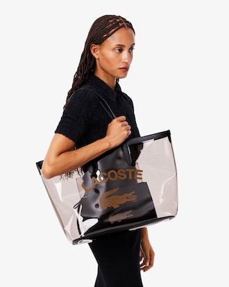 Grand sac cabas Anna transparent grain&eacute;