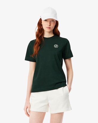 Regular Fit Badge Accent Cotton T-shirt