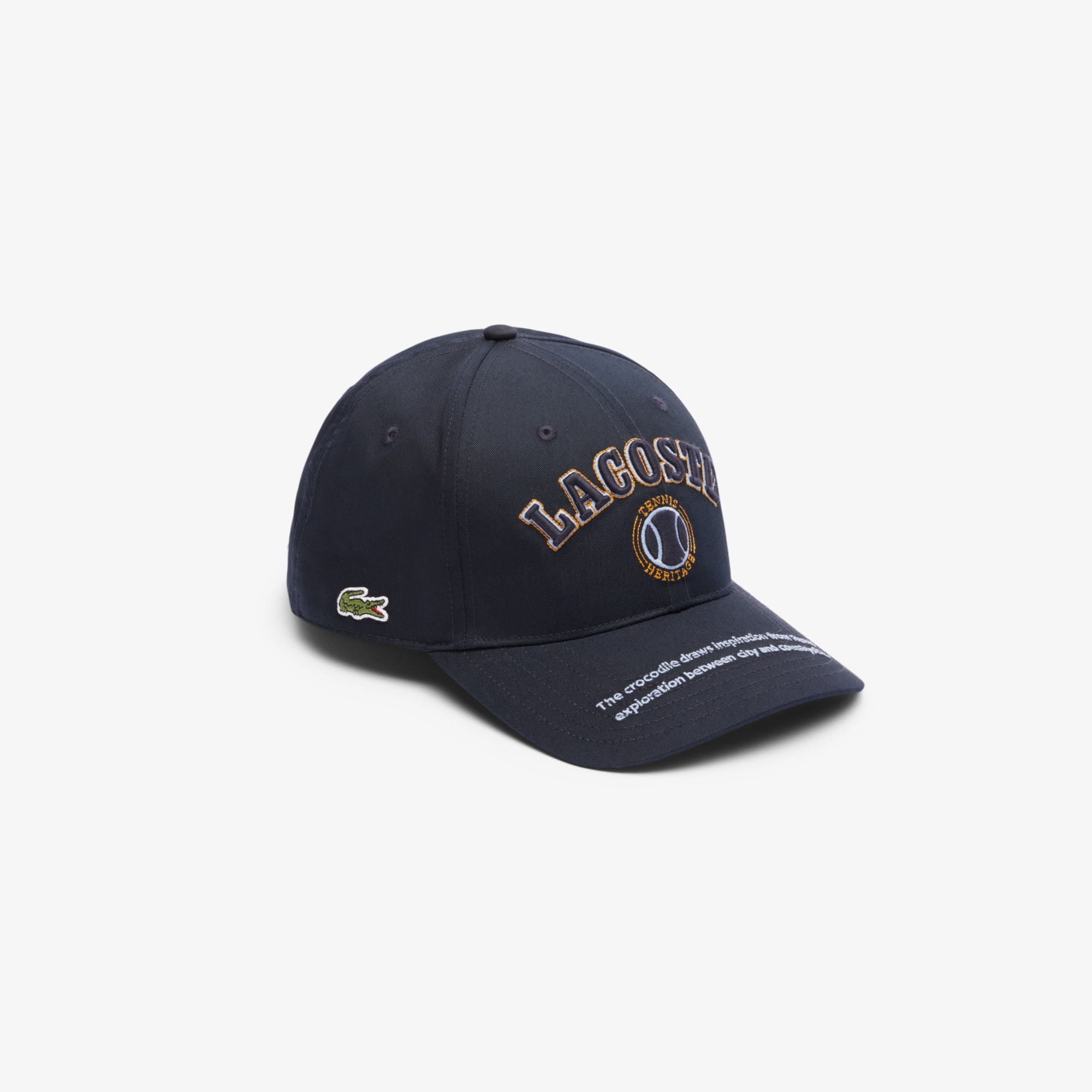 Lacoste Unisex Embroidered Baseball Cap In Blue
