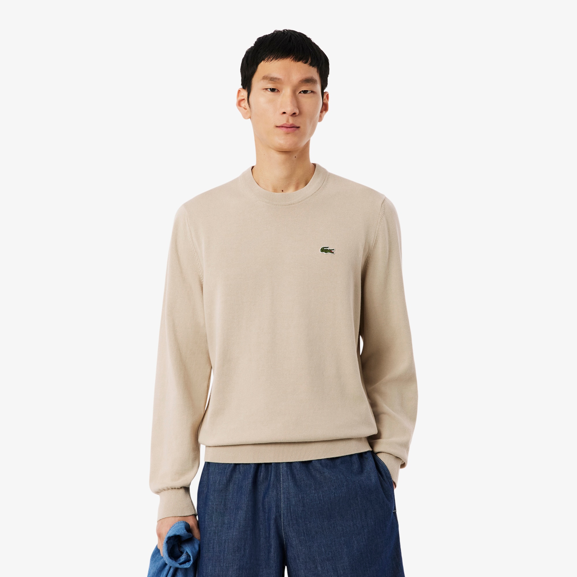 Men's Crew Neck Cotton Sweater - Sweaters & Sweatshirts - New In