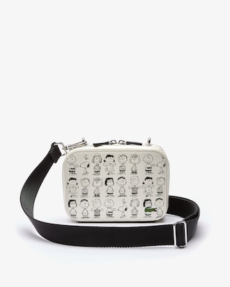 Lacoste x Peanuts Print Leather Shoulder Bag