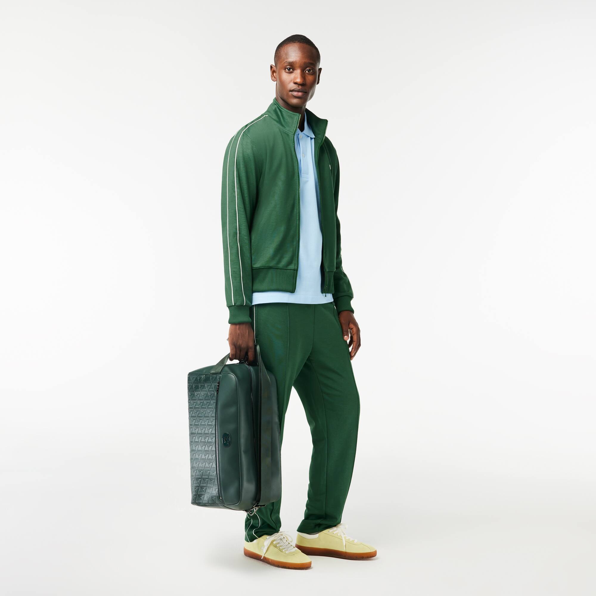 Men's Leather Monogram Print Weekender - Bags - New In 2026 | Lacoste