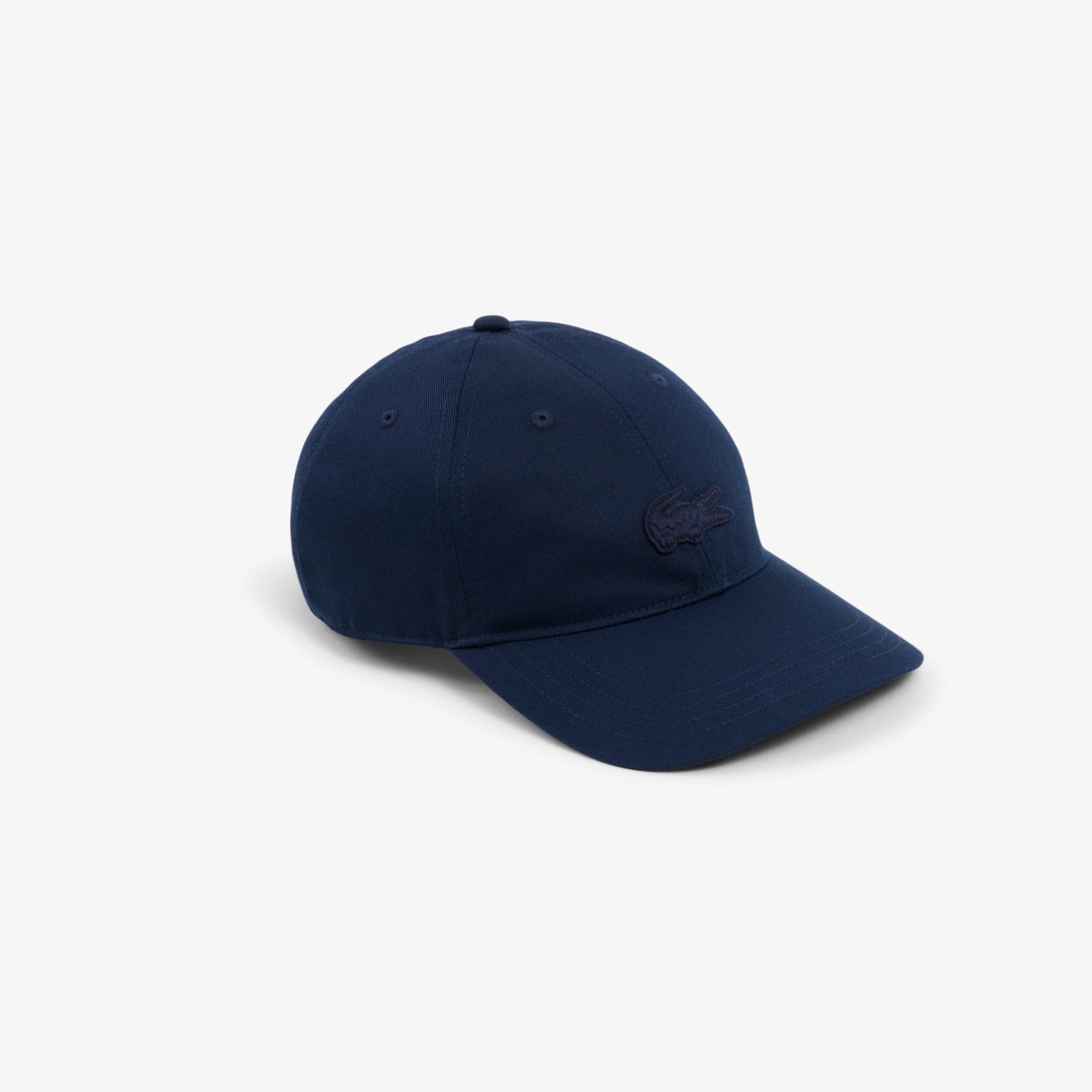 Lacoste Cotton Twill Badge Cap - One Size In Blue