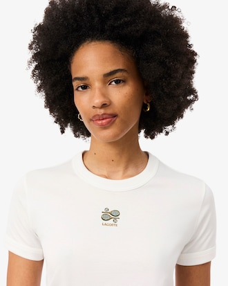Embroidery Accent Jersey T-shirt